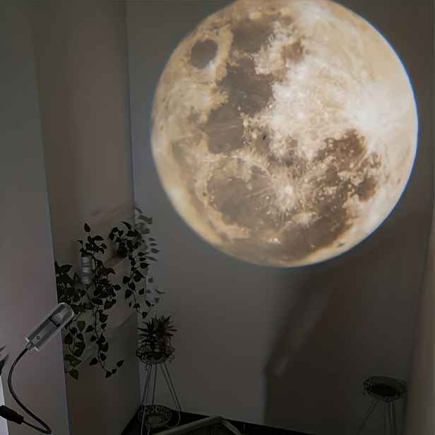 TEMU LED planetární projektor vyměnitelnými projekcemi planet, kompaktní a přenosný, 360° otočný projektor, vhodný pro dekorace pokojů a pozadí,