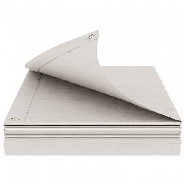 vidaXL Plachta s oky Bílá 6 x 6 m 180 gsm PE
