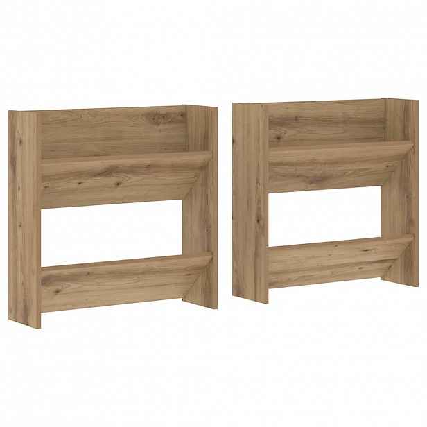 vidaXL Skříň na obuv 2 ks 60 x 18 x 60 cm Kompozitní dřevo Dub artisan