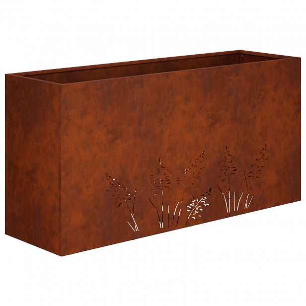 vidaXL Zahradní pěstebník Rezavá 100 x 30 x 49 cm