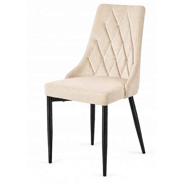 Čalouněná židle Sofia Beige Velvet Smoke Lugano