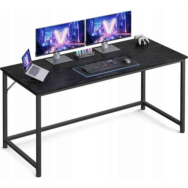 Obdélníkový psací stůl Songmics vasagle 135 x 60 x 76 cm, černý