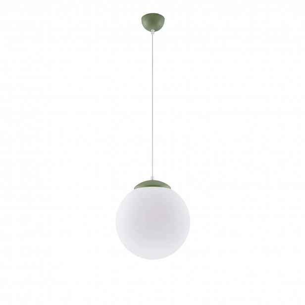 Závěsná lampa Ugo 30 zelená olivová Osvětlení mléčná koule velká Sollux Pl
