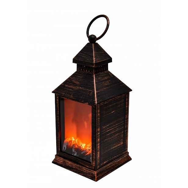 Mini Krb Lucerna Led Lampion Imitace Ohně Vánoční Ozdoba