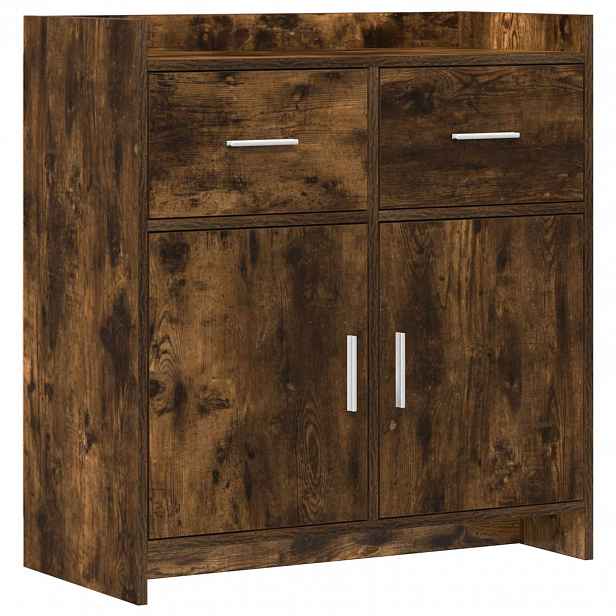 vidaXL Servírovací skříň Kouřový dub 75 x 36 x 80 cm Kompozitní dřevo
