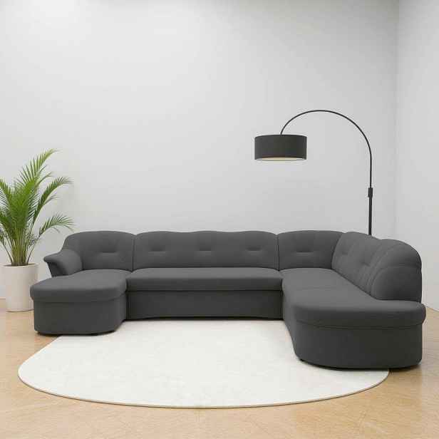 MID.YOU SEDACÍ SOUPRAVA, textil, tmavě šedá