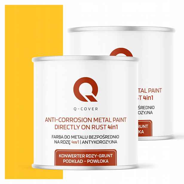 Barva Přímo na rez Metal Aluminium 2,5L 4v1 Satén Žlutá Výstražná