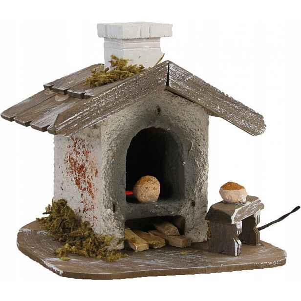 Kamna na zdobení Betlémů, osvětlené – výška 11 cm, výška pro figurky 8-10 cm