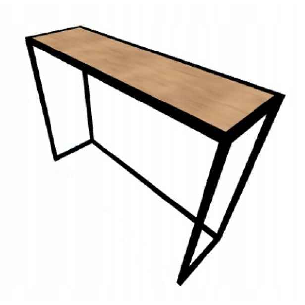 Konzolový Stolek Do Obývacího Pokoje Loft dub 100x30x90 Polský výrobek Alu Cube