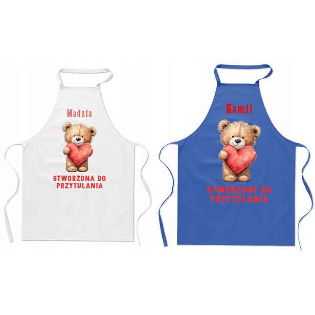 Kuchyňská zástěra Dárek pro pár Jméno Vytvořeno pro mazlení