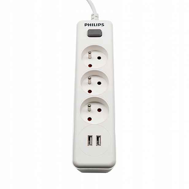 Philips Prodlužovací Kabel Zásuvková Lišta Zásuvky Pro Domácí Kancelář 3 Zásuvky 2 Usb