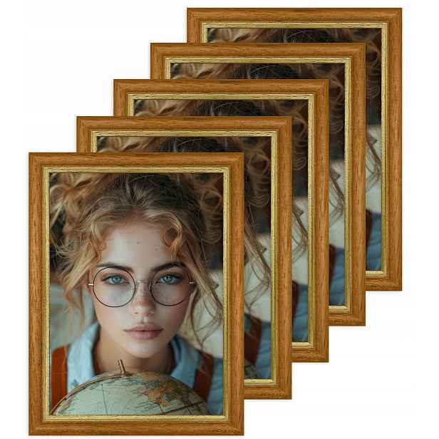 Sada 5 fotorámečků 13x18 Ola, exotické dřevo