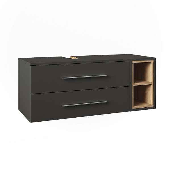 Vicco DOLNÍ SKŘÍŇKA POD DŘEZ Beatrice, Antracit/Sonoma, 100 x 40 cm se 2 zásuvkami