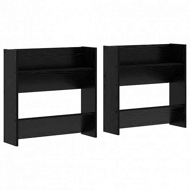 vidaXL Skříň na obuv 2 ks 60 x 18 x 60 cm Kompozitní dřevo Černý dub