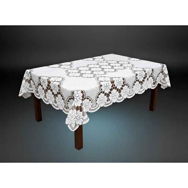 Žakárový ubrus ERIKA více rozměrů bílá MyBestHome Rozměr: 180x130 cm