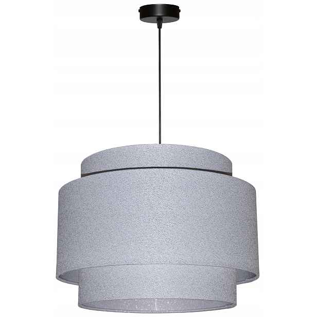 Závěsná stropní lampa Zwis Abażur 35/25 cm E27 Stříbrno-zlatá Bílá Andria
