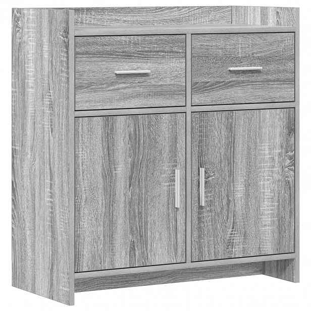 vidaXL Servírovací skříň Šedý Sonoma 75 x 36 x 80 cm Kompozitní dřevo