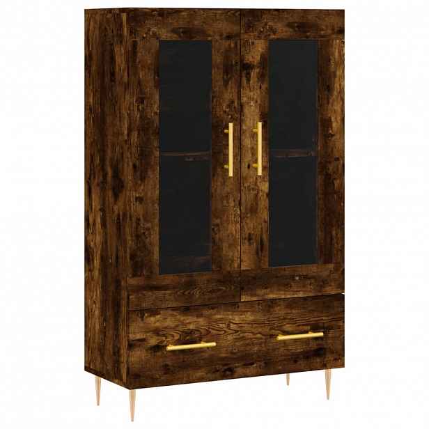 vidaXL Skříň highboard kouřový dub 69,5 x 31 x 115 cm kompozitní dřevo