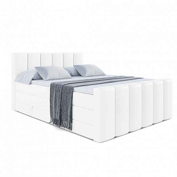 ALTDECOR POSTEL boxspring BOXI1-Z KING – 120x200 – H3/H4 – vysoce lesklá bílá