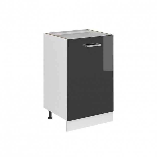 Vicco SPODNÍ SKŘÍŇKA KUCHYŇSKÉ LINKY R-Line, Antracitový vysoký lesk/Bílá, 50 cm bez pracovní desky