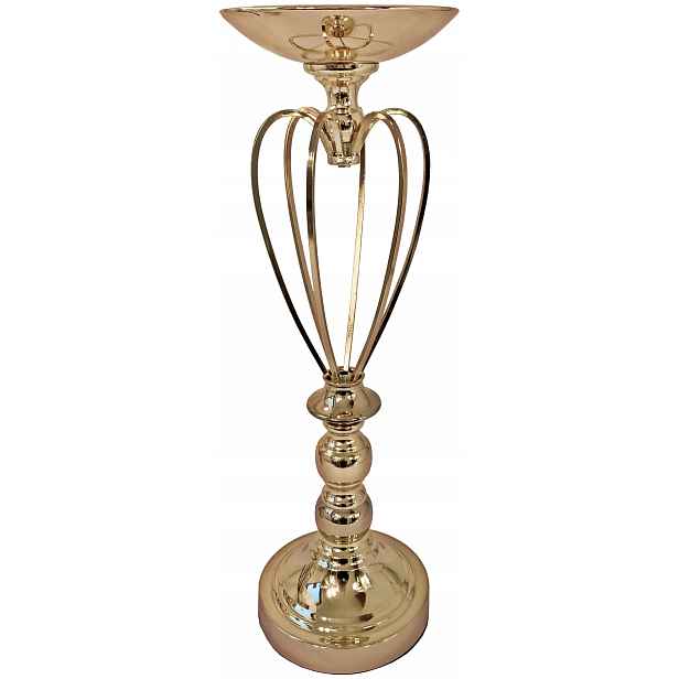 Postument Držák Na Květináč Stojan Na Květiny 46 cm Zlatý