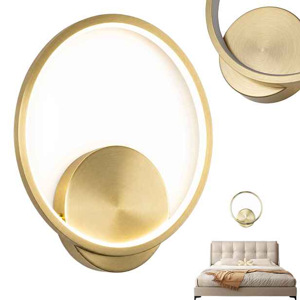 Nástěnná lampa Zlatá Moderní Ring pro Ložnice Led 4000K 10W