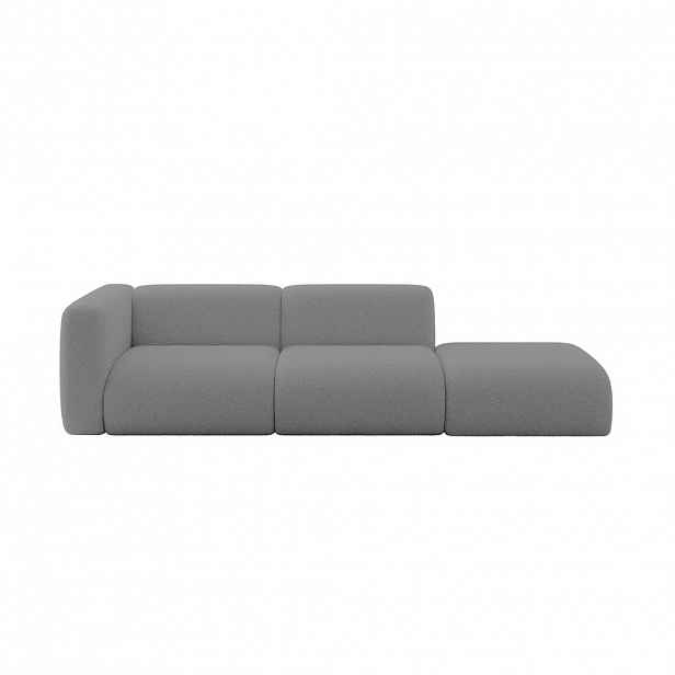 ALTDECOR POHOVKA S LEVOU OTOMANOU MIRA-S3 296x89x70 Šedá Bouclé