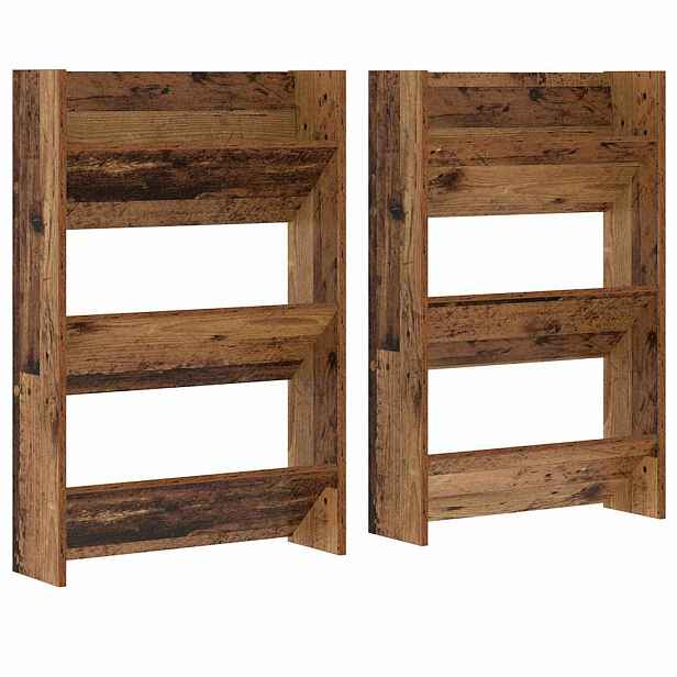 vidaXL Skříň na obuv 2 ks 60 x 18 x 90 cm Kompozitní dřevo Staré dřevo