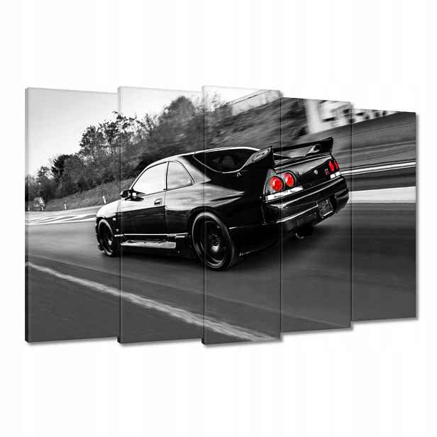 Obrazy 150x95 Černý Nissan Gtr Sport