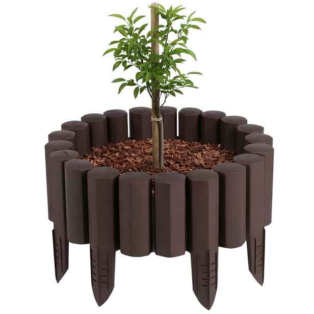 HowHomely Sada 8 ks zahradních palisád Frame 220 cm hnědá