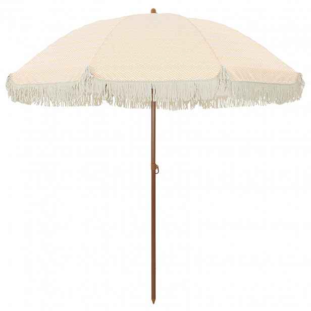 vidaXL Plážový slunečník 205 x 205 x 210 cm Polyester a ocel Kulatý