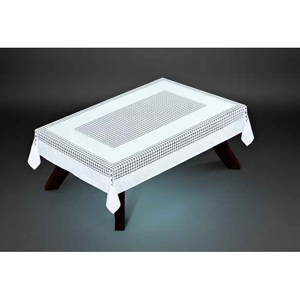 Žakárový ubrus KVIDO více rozměrů bílá MyBestHome Rozměr: 160x120 cm