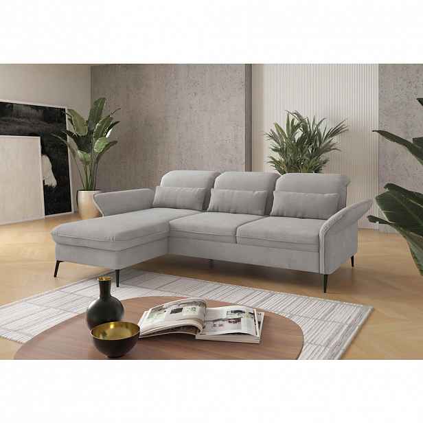 Sit & More ROHOVÁ SEDAČKA, textil, barvy stříbra