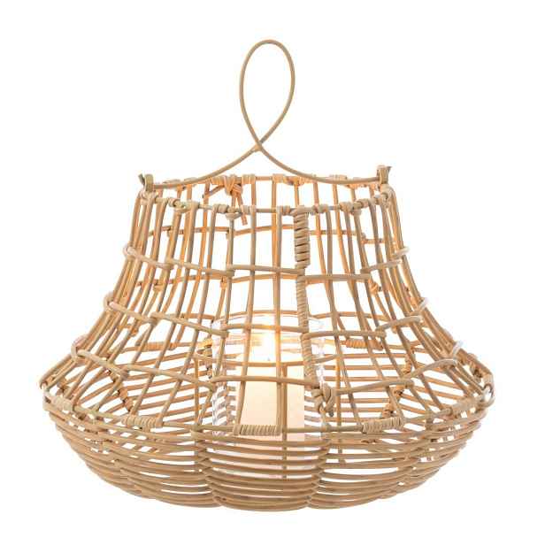 Béžová ratanová závěsná lucerna Giro - 33*33*33 cm J-Line by Jolipa