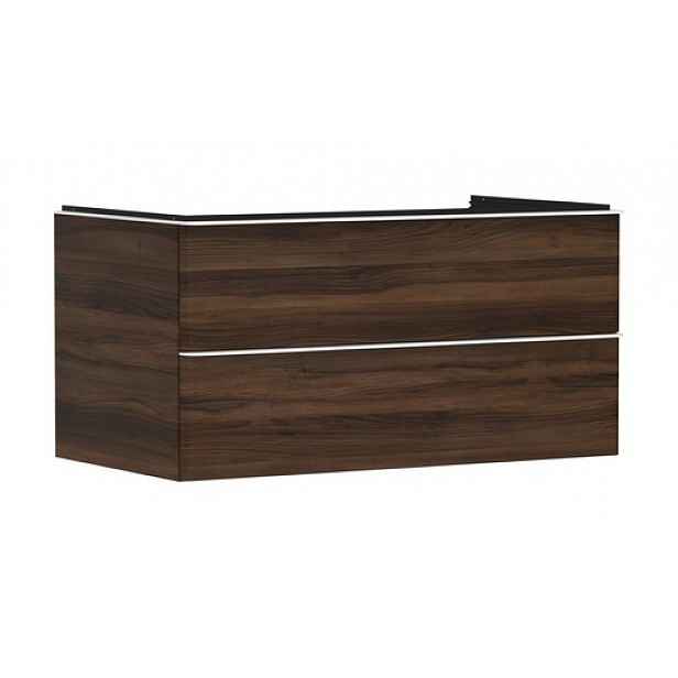 Skříňka pod umyvadlo pod desku Hansgrohe Xelu Q 98x49,5x55 cm tmavý ořech 54081700