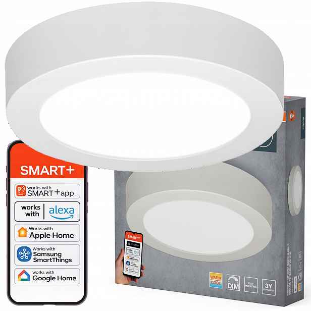 Stropní Svítidlo Led Stropní Svítidlo na omítku 22W 180lm 3000-6500K Cct Smart WiFi