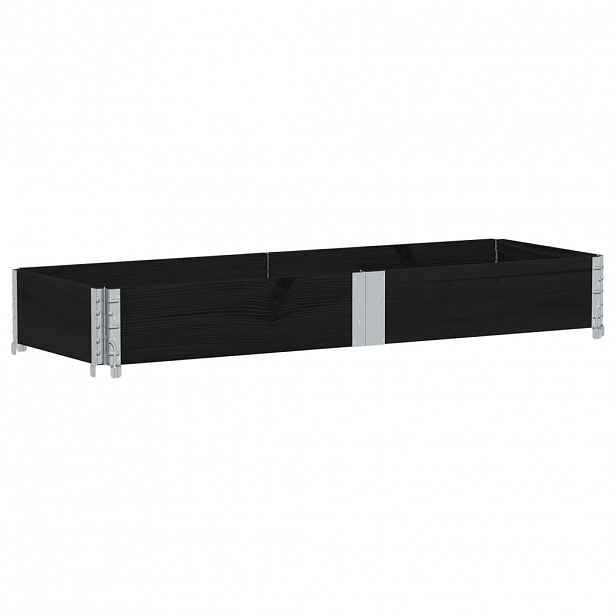 vidaXL Zahradní truhlík černý 150x50 cm masivní borové dřevo