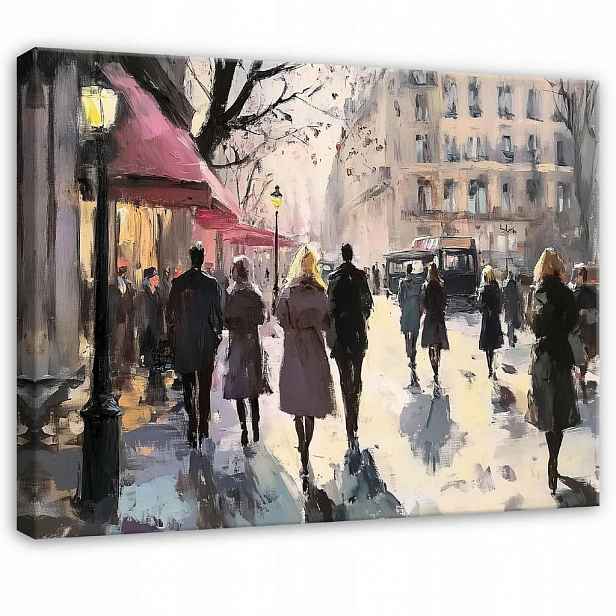Wallarena ABSTRAKTNÍ město akvarel moderní 60x40