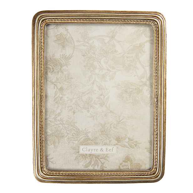 Zlatý fotorámeček ve vintage stylu Aimee - 18*1*23 cm / 15*20 cm Clayre & Eef