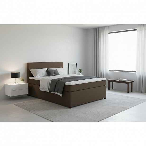 MID.YOU POSTEL BOXSPRING, 140/200 cm, hnědá