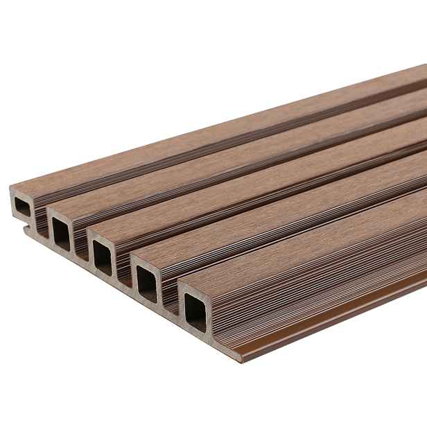 Obklad fasádní dřevoplastový DŘEVOplus PROFI teak 25×196,5×2 800 mm