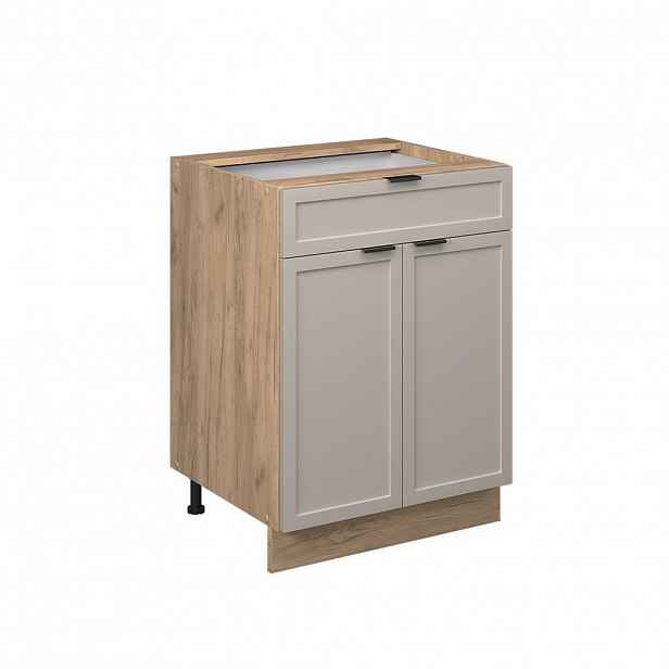 Vicco SPODNÍ SKŘÍŇKA KUCHYŇSKÉ LINKY Fame-Line GreyBeige 60 cm se zásuvkou, bez pracovní desky