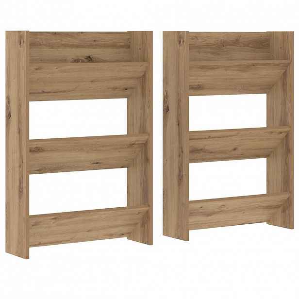 vidaXL Skříň na obuv 2 ks 60 x 18 x 90 cm Kompozitní dřevo Dub artisan