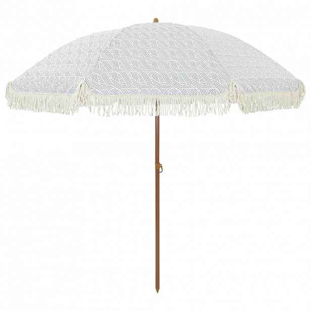 vidaXL Plážový slunečník 205 x 205 x 210 cm Polyester a ocel Kulatý
