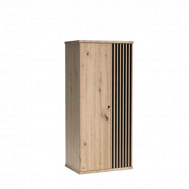Prostorná skříň AIMY - šířka 87 cm, dub artisan