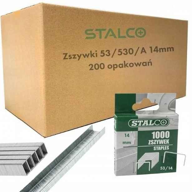 Sada 200 balení x sponky 53/530/A 1000ks 14 mm pro sešívačky a takery