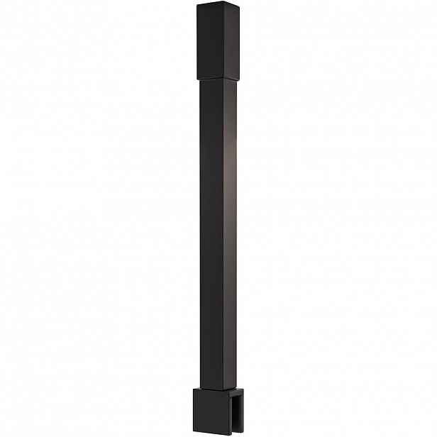 Sprchová vzpěra Onyx - hranatá - vertikální do stropu - černá matná - 40 cm