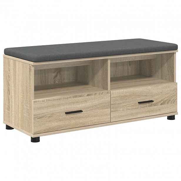 vidaXL Chodbičková lavice Sonoma dub 100 x 38 x 46 cm