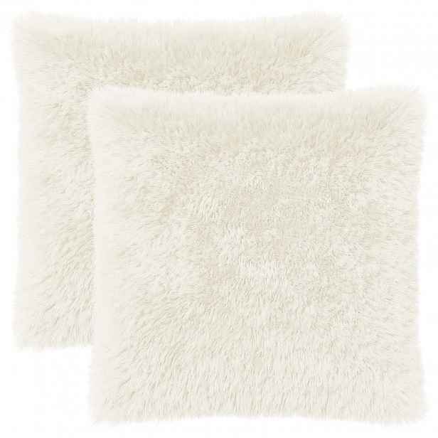 vidaXL Povlak na polštář 2 pcs HEERLEN Bílá 55 x 55 cm PV fleece