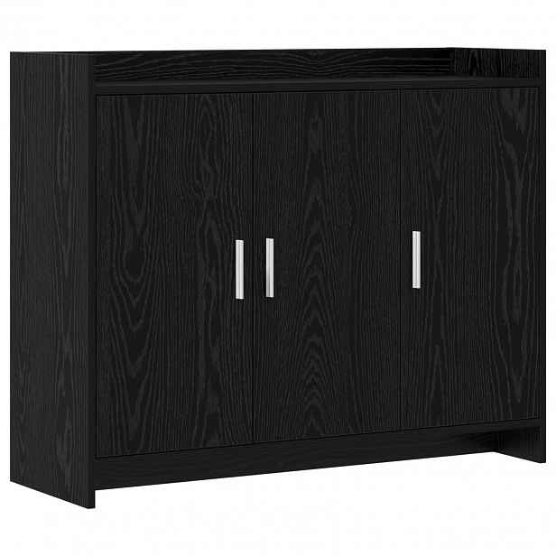 vidaXL Servírovací skříň Černý dub 98,5 x 33 x 80 cm Kompozitní dřevo